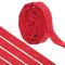 QUARKZMAN 2 Yard Druckknopfband zum Nähen, Baumwoll-Druckknopfbesatz, Schnallenband für Kleidung, Stoff, DIY-Handwerk, rot