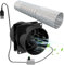 Portable Extractor Fan, Air Vent Fan with 10ft Duct Hose, USB Adjustable DIY Fume Extractor, 5V 2A Brushless Motor Exhaust Fan for Kitchen Bathroom Smoke