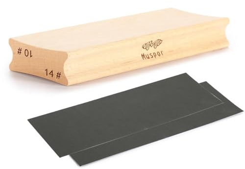 RuiJOTWAT Two-Way Radius Sanding Block For Fret Leveling Fingerboard - Sanding Beam Luthier Tool 12&16 + Sandpaper