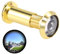 veorly Mirilla de Seguridad RetráCtil de 200 Grados de 36-58 Mm Mirilla Mirilla Mirilla + Cubierta, Dorada