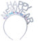 Happy New Year Haarreif,Silvester Kopfschmuck,Glitzer Deko Silber Haarreifen Erwachsene Haarschmuck Headband Decorations,Neues Jahr Stirnband Accessoires,für Kinder Neujahr Krone Kostüm (Silber)