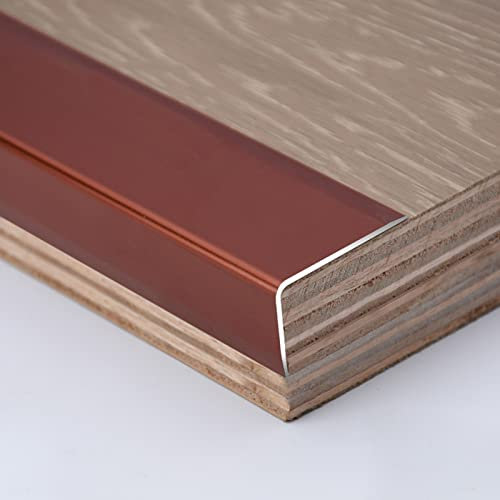 Rutschfeste Metall-Treppenkanten-Übergangsstreifen, langlebiger Kantenschutz für Stufen, Profil, Nase, Formung, Treppenkappen, Einfassung, Zierleiste für Veranda, Deck, Pool, 105 cm, Farbe C