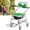 vanenferse Portable Commode On Wheels, Toilet Safety Frame with Arms, Shower Seats for Elderly Foldable with Back, Ergonomic Seat, Mobility & Daily Living Aids, Load Capacity 150kg