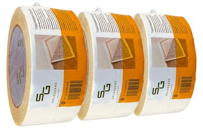 SOLIDGUARD Teppichklebeband, 50mm x 15m, Teppichklebebänder Doppelseitiges Klebeband, Verlegeband Klebend, Teppichklebeband für Holz, Glas, Kunststoff, Vielfältige Anwendung (3)