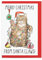 Sketchy Print Co Lustige Weihnachtskarte – Weihnachtsmannkrallen – Katzen-Themen-Weihnachtskarte für Ehefrau, Ehemann, beste Freundin