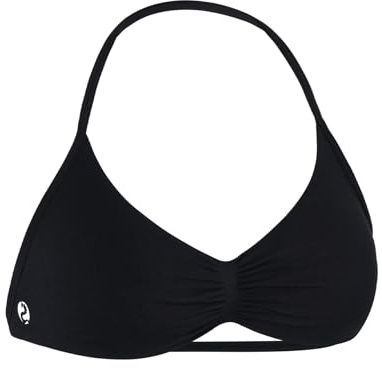 AUROLA Influence Reggiseno Sportivo con Spalline da Donna, Reggiseno Imbottito Senza Schienale per Allenamento, Palestra, Yoga, con Coppe Rimovibili, Nero, S
