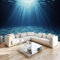 Papier Peint Panoramique Ondulations du fond marin 350× 256 cm - Décoration murale moderne – Tapisserie décorative pour chambre salon - la surface la mer causées par la lumière du soleil pour Murale