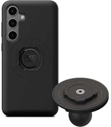 Quad Lock 1 Ball Top Cap Phone Mount Kit with MAG Phone Case and MAG Wireless Charging Head for Galaxy S24 FE, compatible with RAM 1 socket arms for Car, Truck or RV.