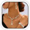 Unicra Silber Brautschmuck Sets Strass Hochzeit Halskette und Ohrringe Armband Set Prom Formal Modeschmuck Set für Frauen und Bräute (Silber, One Size)