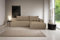 Kaiser Möbel - Ecksofa mit Schlaffunktion und Bettkasten - Eckcouch Groß, XXL, Big Sofa 300x190 cm - Sofa L Form, für Wohnizmmer, Dauerschläfer - Fabo, Boucle Stoff Quelle, Rechts, Hellbraun