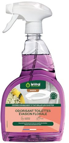 LE VRAI PROFESSIONNEL - Odorisant Toilettes - Parfum Evasion Florale - Prêt à l’Emploi - Nettoyant WC - Fabrication Française - Pulvérisateur 750 ml