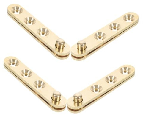 Hemobllo Charnières De Porte Invisibles En Cuivre Doré Lot De 8 Conception À Rotation CachéE Pour AméLiorer La DéCoration Et La Stabilité Des Portes
