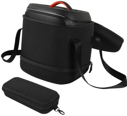 Protective Case for JBL Partybox Encore 2 Speaker, Travel Case Hard Shell Protective Case with Detachable Storage Bag for Microphone (Black)