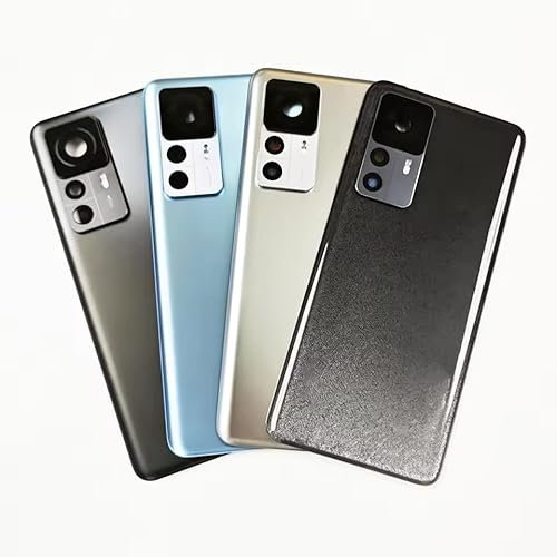 Kompatible Rückglasscheibe für Xiaomi Mi 12T Modell 22081212UG - Akku-Tür-Rückabdeckung, Batterie-Rückabdeckung Gehäuse Ersatzteil (Schwarz)