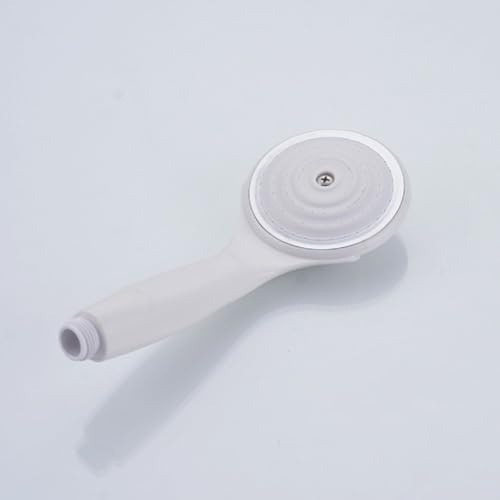 Pommeau de douche à main sous pression pour basse pression d'eau – Pommeau de douche blanc ABS avec technologie d'injection d'air, design d'économie d'eau (jusqu'à 40 % d'utilisation en moins
