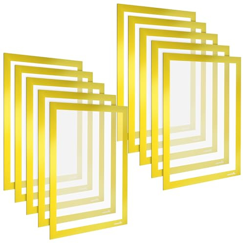 POPPSTAR Magnetrahmen A4 selbstklebend mit Magnetverschluss, gelb, 10 Stück