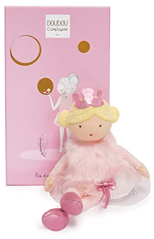 Jolijou - Poupée Princesse en Tissu Blonde - Oriane - Les Demoiselles Précieuses - Boite Cadeau - 30 Cm - Peluche Elegante - Idée Cadeau de Naissance Fille - DC3400