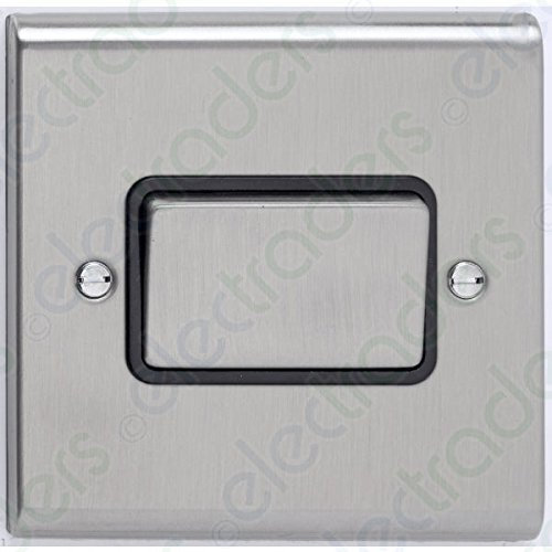 Deta SD1247SSB Fan Isolator Switch - Triple Pole (Stainless Steel/Black Insert)