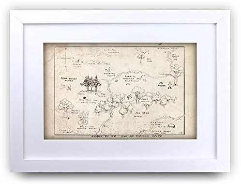 HWC Trading FR Winnie Puuh-Druck für Kinderzimmer, A4, gerahmt, Karte, A3