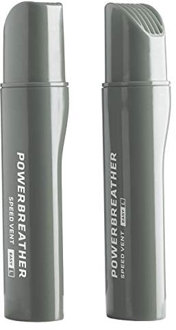 POWERBREATHER Speed Vent Easy L (Grey) - 13,7cm Langer Ventilaufsatz für AMEO Schnorchelset für Freiwasser, Welle, Schnorcheln (Zubehör - Immer frische Luft durch patentierte Ventiltechnik)