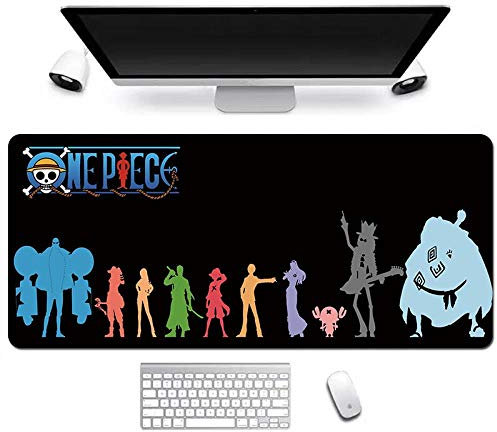 ITBT Mauspad One Piece XXL Gaming Mauspad, 900x400mm Anime Mousepad, Höchstmaß an Präzision, extra stark vernähter Rand, gummierte Unterseite, Desktop Computer, F