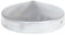 Lot de 4 capuchons de poteau ronds en acier galvanisé au feu, 121 mm de diamètre