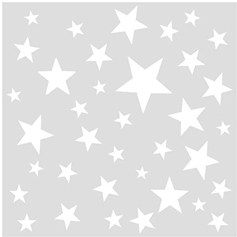 Little Deco Wandaufkleber Kinderzimmer Junge Mädchen Mond & Wolken weiß II Wandtattoo Babyzimmer selbstklebend Wandsticker Deko DL245 (Zusatz - Sterne)