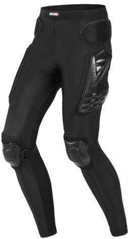 WOSAWE Motorradhose Gepolsterte Schutz-Hose Stretch Motorrad-Schutzhose für Hüfte, Oberschenkel, Knie (Nur Hosen L)