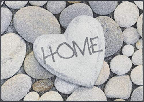 wash+dry Fußmatte, Pebble Stones 60x85 cm, innen und außen, waschbar