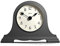 JONES CLOCKS® Speakeasy kaminuhr | Klassisches Design des napoleonhutes | Dunkelgrau | Zeitgenössischer klassischer Stil für Schreibtisch, Tisch, Regal oder nachttisch