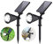 SALCAR Solarstrahler für Außen 2 Stück mit Erdspieß, Wasserdichte Solarlampen für Außen, 1800mAh Hohe Leistungs Solarleuchte für Gärten, Sträucher und Bäume