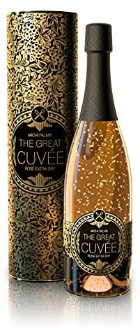 Michi Palma | The Great Cuvée Rosé Extra Dry (1 x 0.75 l) | Mit 23 Karat reinem Blattgold und edler Geschenkverpackung | Goldene Geschenkidee