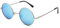 Pro Acme Sonnenbrille Herren Rund Polarisierte Sonnenbrille Retro für Männer Frauen (Silber Rahmen | Blau Linse)