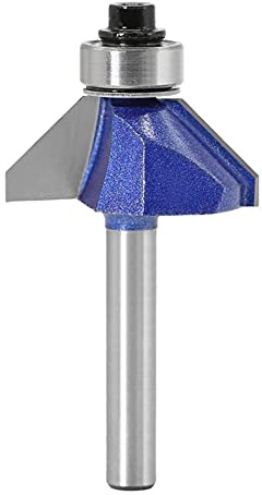 Fraise À Chanfreiner Et Chanfrein À 45 Degrés, 1 Pièce De 6 Mm Tige 1/4 Tige La Fraise À Chanfreiner À Chanfrein De Haute Qualité Formant Des Bords Biseautés ( Cutting Edge Length : 6.35X7.96 )