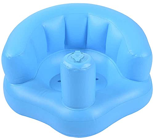 Longzhuo Seggiolino per Il Bagnetto Sgabello Gonfiabile Sedia per Neonato Divano Gonfiabile per Bebè Pompa incorporata Sedile per Il Bagno Domestico Multiuso Divano da Bagno (Blu)