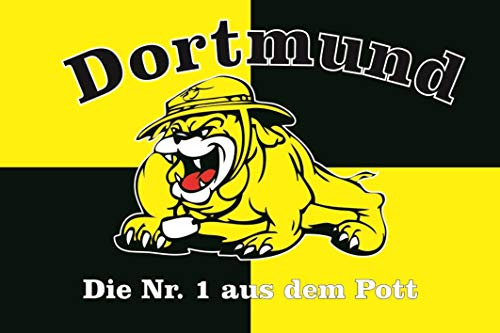 U24 Fahne Flagge Dortmund Bulldogge Bootsflagge Premiumqualität 120 x 180 cm