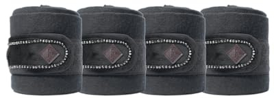 Kentucky - Fleecebandagen Velvet Pearls schwarz