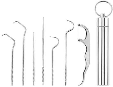 Superie - Palillos de dientes (acero inoxidable, 7 unidades)