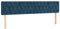 vidaXL Tête de Lit à LED Meuble de Chambre à Coucher Accessoire de Lit Double Tête de Cadre de Lit Intérieur Bleu Foncé 200x7x78/88 cm Velours
