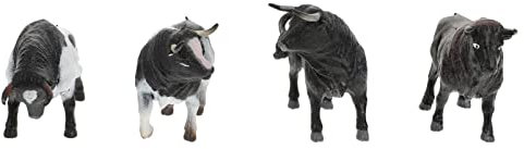 PATKAW 4 Stücke Stier Figur Spielzeug Ochsen Figur Kuh Statue Skulpturen Bauernhof Spielzeug Feng Shui Reichtum Tischdekoration Für Kinder Hausgarten Dekoration Stil 2