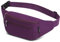 Marsupio Sportivo Uomo Donna Grande con 4 Zip Tasche Cintura Regolabile e Fibbia a Sgancio Rapido, Waist Bag in Nylon Impermeabile per Ciclismo Running Escursionismo Campeggio Concerti (Viola)