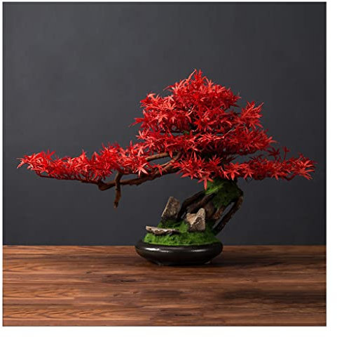 Künstliche Topfpflanzen, künstlicher Bonsai-Baum, künstliche Pflanzen, Topfbaum, 25 cm breit, künstliche Zimmerpflanzen