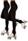 CALZITALY PACK 1 oder 2 PAARE - Damen Rollschuh und Eiskunstlauf Steg Strumpfhose | Karamell, Hautfarbe, Schwarz | S, M, L | 70 DEN | Made in Italy (S, 2 X Schwarz)