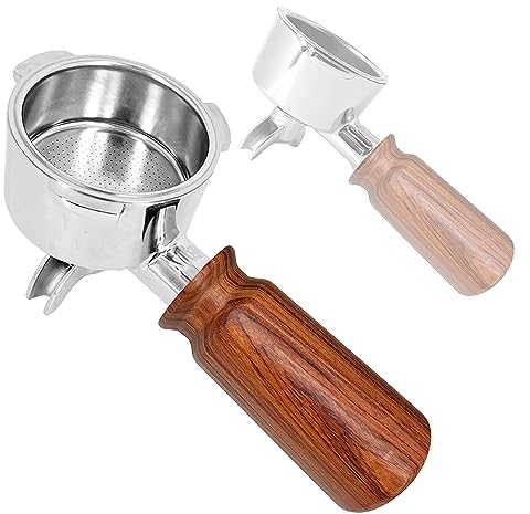 NEOUZA 51mm Bottomless Portafilter Compatible with Swan Nordic Retro,Breville VCF149,Gevi,Oster Nova PrimaLatte Coffee Machines,Double Spout,Short Handle