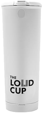 Loud Cup 20 oz Tumbler + Stadium Horn with Snap-Fit Lid (Eagle White) - Insulated Cup Reusable Water Bottle Coffee Travel Mug - Worlds Loudest Cup for Game Day