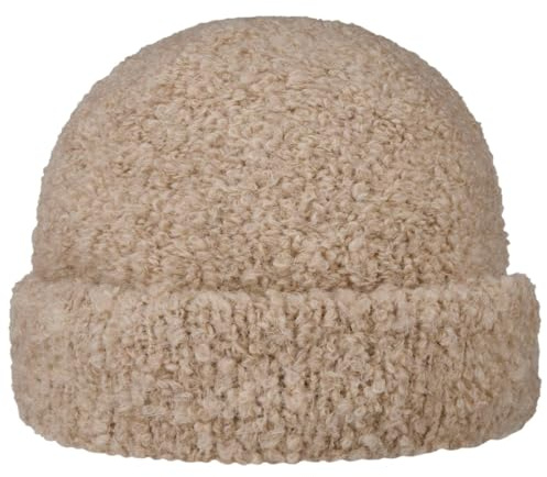 Gebeana Uni Boucle Umschlagmütze Damenmütze Wintermütze Damen - Made in Germany mit Umschlag, Umschlag Winter Herbst-Winter