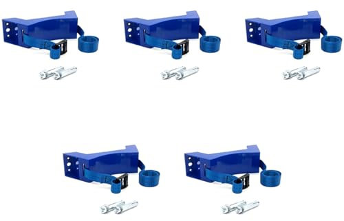 Zerthaus 5X Support Monté Sur Cylindre Support de Bouteille de Gaz Support de Bouteille de Gaz ABS Durable pour Camping-Car Camping-Car RV Caravane, Bleu