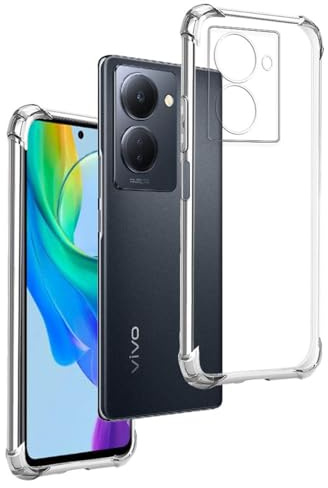 REY Transparent Silikonhülle TPU Anti-Shock für VIVO Y78 5G - VIVO Y36 4G - VIVO Y36 5G - VIVO Y27 5G, Handyhülle Premium Kratzfest TPU Durchsichtige Schutzhülle Anti-Schock