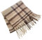 REPALY Schal Damen 1 Stück Karierter Kaschmirschal Für Damen Mit Quaste Winterwarmer Schal Khaki