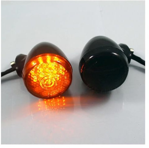 Clignotant Lampe 4X Avant Arrière Moto Clignotant LED 39mm Pince De Fourche Noir